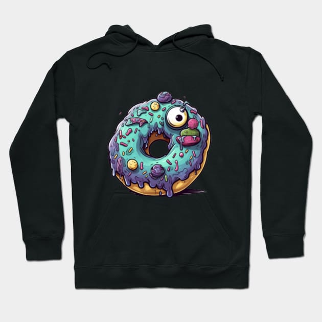 Kawaii Zombie Food Monsters: When the Cuties Bite Back - A Playful and Spooky Culinary Adventure! Hoodie by HalloweeenandMore